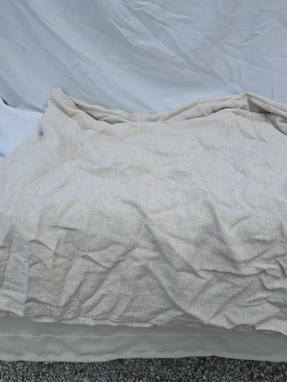 NWOT Quince European 100% Linen Duvet Cover Only Twin Natural Chambray